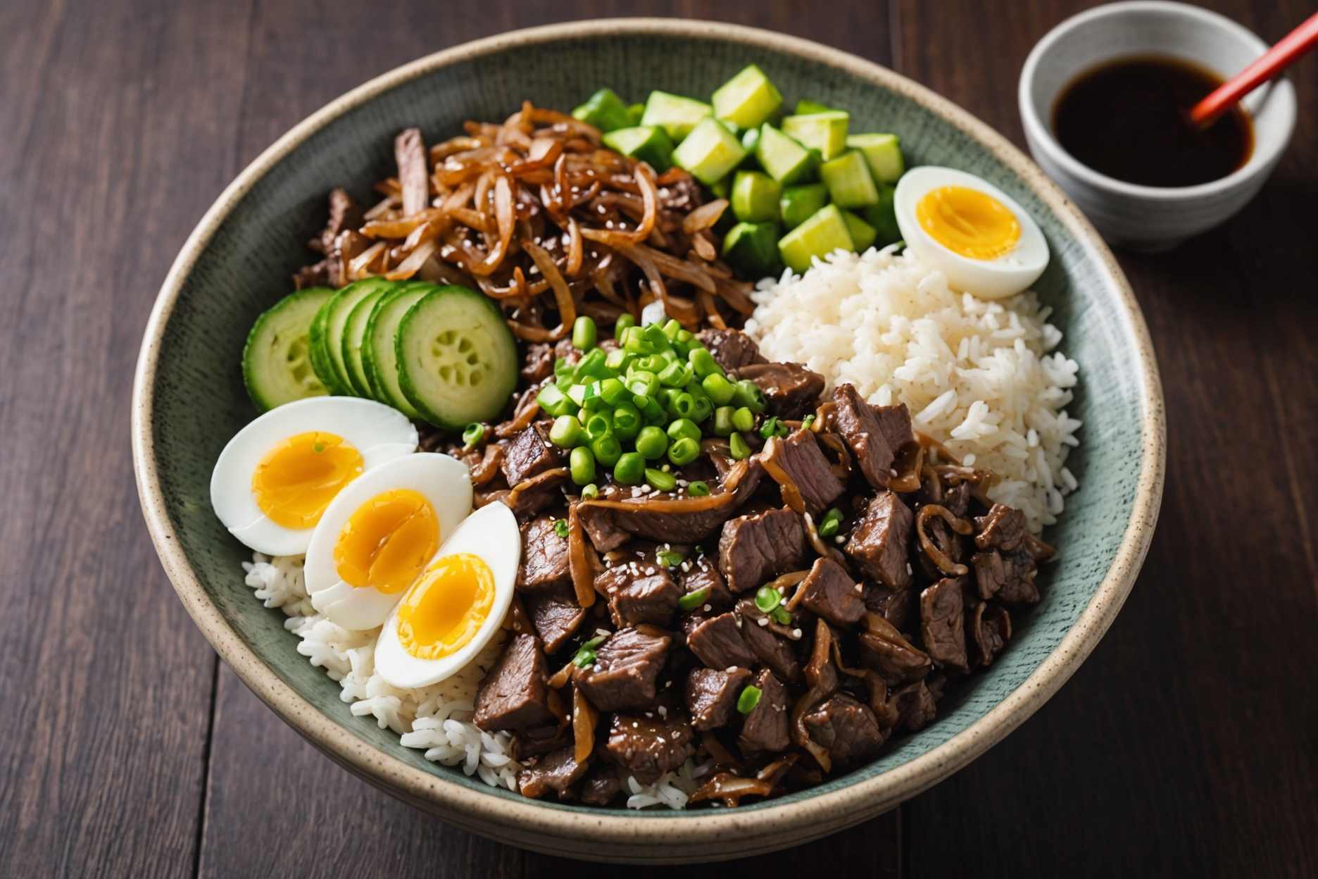 Deliciously tender beef on a rice base.